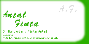 antal finta business card